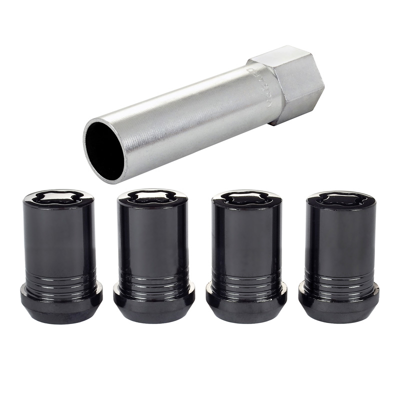 McGard HEX/Tuner Wheel locking nuts M12x1.50 Black - Conical - Length 21mm