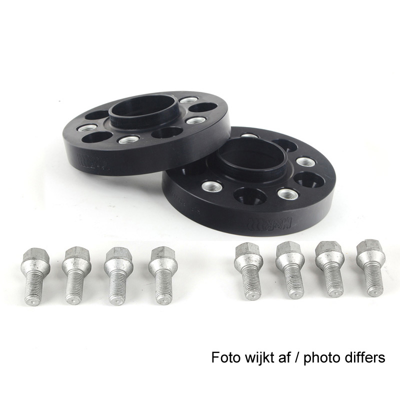 H&R DRA-System Wheelspacers 25mm 5x120 - Hub 65,0mm - Bolt size M14x1,5 -  Volkswagen - Black