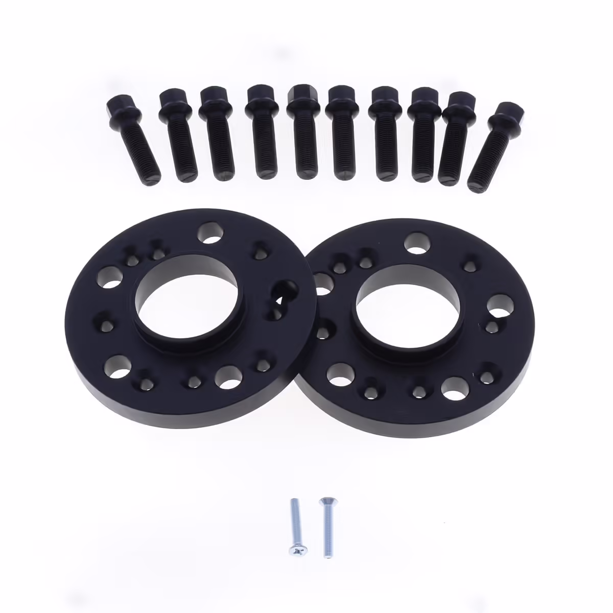 Spoorverbreders 5x112 naaf:66,45 dikte:16mm Audi incl. wielbouten Zwart
