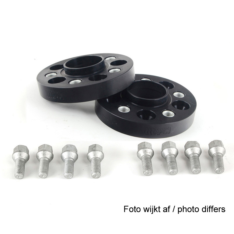 H&R DRA-System Wheelspacers 50mm 5x112 - Hub 66,5mm - Bolt size M15x1,25 -  Mercedes - Black