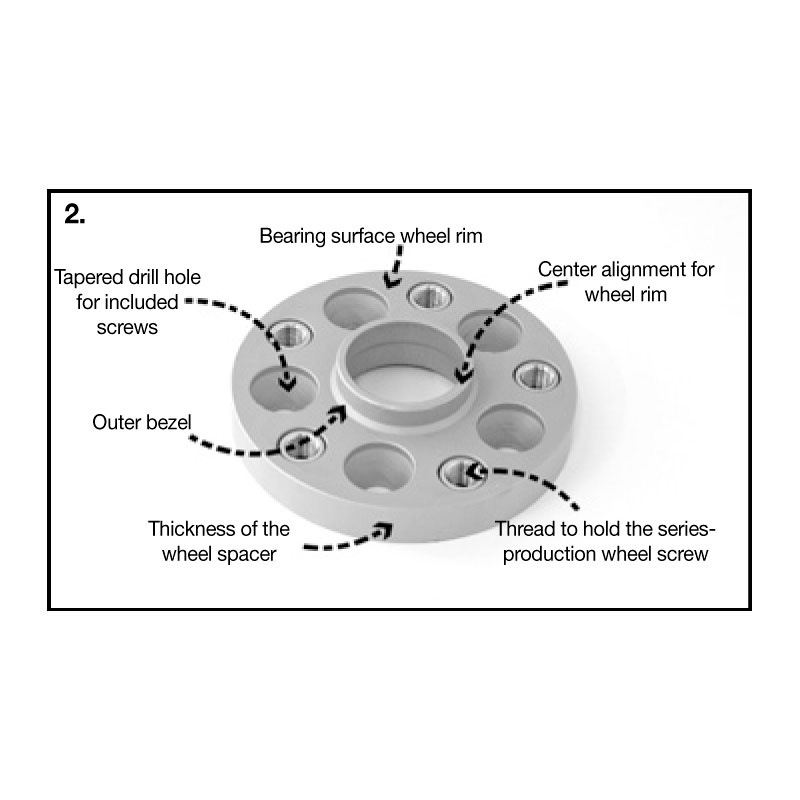 H&R DRA-System Wheelspacers 35mm 5x112 - Hub 66,5mm - Bolt size M14x1,5 -  Mercedes - Black